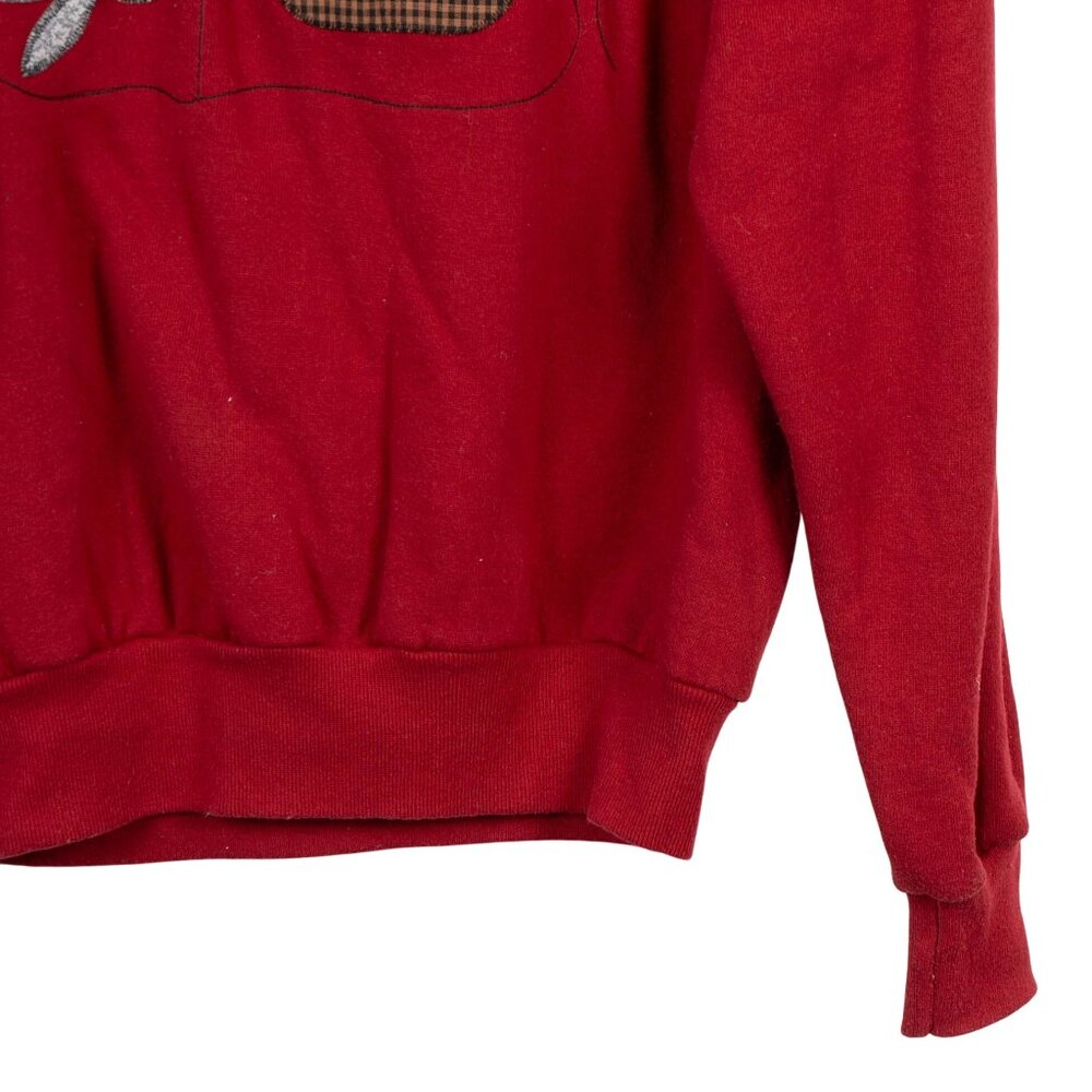 O Sew Special VTG Sweatshirt M Collar Sewing Machine Cat Buttons Embroidered - Picture 4 of 6